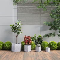 Jardinières personnalisées de haute qualité à prix d'usine, grands pots et jardinières de jardin extérieurs, pots de fleurs en moules en fibre de verre en ciment
