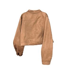 New Arrival Customized Design <b>Women's</b> Winter <b>Leather</b> <b>Jacket</b> Plus Size Heated Breathable Sustainable Stand Silk Knitted <b>Leather</b> - Product Image 3