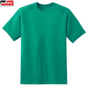 T-shirt uni à col rond pour homme en polyester/coton, respirant, écologique, décontracté, confortable, à porter au quotidien - Product Image 1