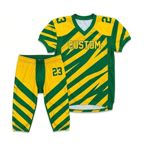 Reversible American football uniform set youth and adult full gear padded jersey pants helmet gloves <b>socks</b> embroidery - Product Image 4