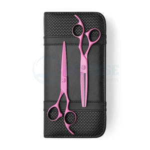 Tijeras de Corte de Pelo Rosadas con Diseño Ergonómico, Hechas de Acero Inoxidable Japonés, Afiladas, para Profesionales de Salón y Estilistas - Product Image 5