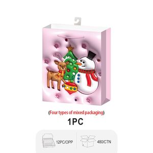 Essenziali per Feste Natalizie: 12 Sacchetti Regalo in Cartoncino Bianco Premium 18x8.5x24cm per Occasioni Festive - Product Image 5