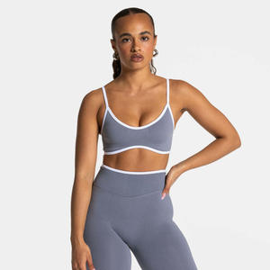 Vêtements de sport Pilates de haute qualité, respirants, pour la gym et le fitness, ensemble de yoga avec hauts et bas à taille haute croisée - Product Image 3