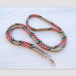 Collier porte-clés décoratif bohème perlé, porte-clés coloré et porte-carte d'identité pour femmes à prix avantageux - Product Image 5