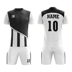 Conjunto de Uniforme de Fútbol para Hombre, Color Negro, Blanco y Rojo, Manga Corta, Cuello Redondo, Poliéster que Absorbe la Humedad, Número 6 - Product Image 5