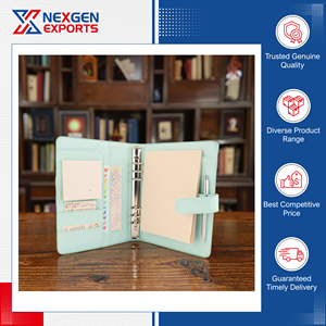 สินค้าพร้อมส่ง คุณภาพเยี่ยม สมุดปกแข็งหนัง PU แบบห่วง ใส่กระดาษได้ 80 แผ่น รุ่น Nexgen Exports - Product Image 3