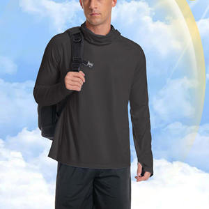 เสื้อฮู้ดตกปลาสำหรับผู้ชาย ผ้าโพลีเอสเตอร์ 100% แห้งเร็ว พร้อมที่ปิดหน้า เสื้อตกปลาแขนยาว ป้องกันแสงแดด เสื้อฮู้ดตกปลาสำหรับผู้ชาย - Product Image 4