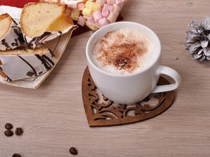 Ensemble de sous-verres en forme de cœur découpés au laser, sous-verres en métal élégants pour la décoration de table de couple, usage domestique et cadeau romantique - Product Image 5
