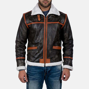 Minimalist Style <b>Leather</b> Varsity <b>Jackets</b> Custom Color & Logo Front <b>Winter</b> Eco-Friendly Breathable Wholesale Fashion Outfit - Product Image 3