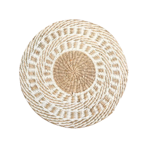 Fine Woven Seagrass Place <b>Mats</b> <b>Round</b> Hand-Woven Straw <b>Table</b> <b>Mats</b> Natural Fiber Chargers for Delicate Surfaces - Product Image 1