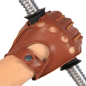 Leather Fingerless Gloves Wrist-Length Breathable Sporty Cycling Outdoor Use Unlined Touchscreen Eco-Friendly Four Seasons - Product Image 5