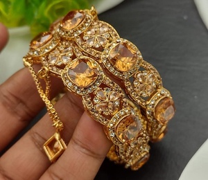 Customized <b>Indian</b> Pakistani Bridal Wedding Engagement Party Jewelry Handmade Bangles Fashion Jewelery Sets - Product Image 3