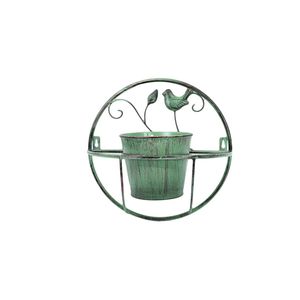 Maceta colgante rústica de metal y hierro estilo francés con asa para el hogar, diseño de cubo, ideal para plantas. - Product Image 3