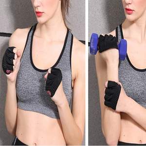 Custom Neoprene Half-finger Lightweight Sports <b>Gloves</b> Breathable Workout Gear Honeycomb Grip Padded Weightlifting Gym Exercise - Product Image 5