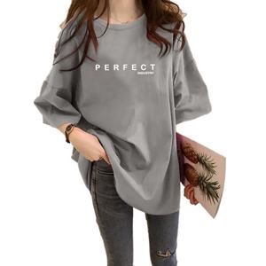 Camisetas Casuales Grises para Mujer 2023, al por Mayor, con Logotipo Personalizado, en Stock, Crop Top, Camisetas de Verano para Mujer - Product Image 5