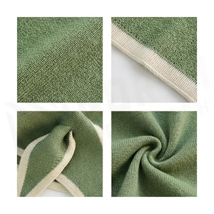 NORTH APPROACH Women's Solid <b>Green</b> <b>Silk</b> Scarf Short Length Simple Style Autumn Daily Wear Accessory - Product Image 4