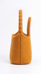 กระเป๋าแมวสีส้มทำมือจากไมโครไฟเบอร์รักษ์โลก น่ารัก ลายสัตว์ สะพายไหล่ ปิดซิป บุหนังแท้ สีตามสั่ง สำหรับเด็ก - Product Image 3