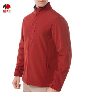 แจ็คเก็ตซอฟต์เชลล์ดีไซน์พิเศษสำหรับผู้ชาย ยี่ห้อ Ryan Pro Gear แบบซิป พร้อมโลโก้สั่งทำได้ ทรงปกติ สีพื้น - Product Image 5