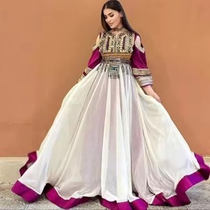 Handmade Afghan Embroidered Maxi <b>Dress</b> Vibrant Ethnic Boho Gown Traditional Long Sleeve <b>Dress</b> Women Casual <b>Dresses</b> Frock - Product Image 3