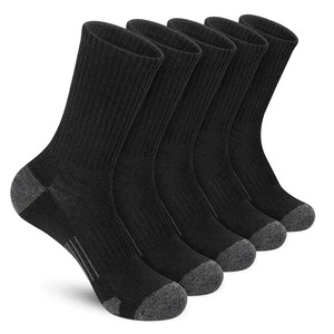 <b>Men's</b> Thick Crew Socks Spandex Anti-Slip Knitted Winter <b>Thermal</b> Solid Gray - Product Image 6