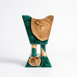 Brûleur à Bakhoor en bois d'acacia et résine époxy écologique de qualité supérieure, design unique, fait main, décoration religieuse pour la maison, le Majlis et le Ramadan - Product Image 1