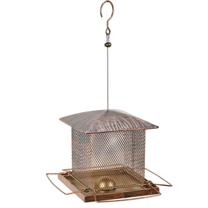 Comedero para Pájaros de Metal Estilo Rústico para Colgar en Árboles de Jardín, Decoración del Hogar - Product Image 1