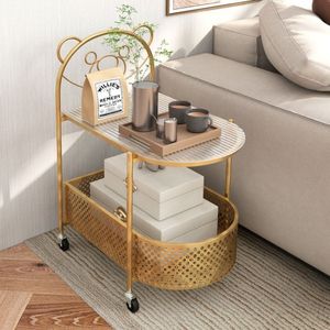 Tavolino da Caffè in Vetro a 2 Ripiani con Motivo Orso, Arredamento Minimalista per Soggiorno - Product Image 3
