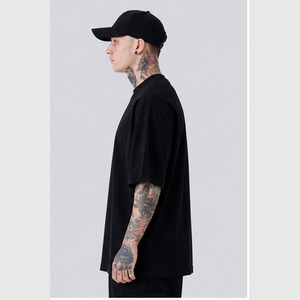 เสื้อยืดโอเวอร์ไซส์ผู้ชายสำหรับฤดูร้อน ผ้าฝ้ายออร์แกนิค 100% ระบายอากาศได้ดี ทรงบ็อกซี่ ผ้าถัก ลายเรียบ สีพื้น สไตล์ลำลอง - Product Image 5