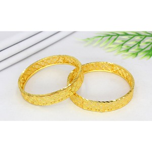 ชุดกำไลทองเหลืองแท้แบบโบราณ4ชิ้นทันสมัยเครื่องประดับดูไบสำหรับผู้หญิงพร้อมสายรัดข้อมือราคาดีที่สุด - Product Image 4