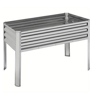 Lit de jardin surélevé en acier galvanisé avec pieds Grande boîte à fleurs en métal pour pots de fleurs et jardinières - Product Image 2