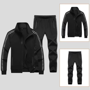 Survêtement pour homme personnalisé imprimé, ensemble 2 pièces : veste zippée et pantalon de jogging, tenue de sport - Product Image 5