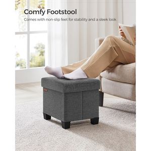 Piccolo Pouf Poggiapiedi 12.6x15.8x13.2 Pollici Capacità 660 libbre per Soggiorno Camera da Letto Officina Palestra - Product Image 4