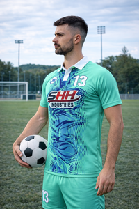 เสื้อยืดออกกำลังกาย SHH 2026 แบบสั่งทำพิเศษ สวมใส่สบาย ระบายอากาศได้ดี พิมพ์ลายด้วยเทคนิค Heat-Transfer แขนสั้น สำหรับฟุตบอลและคริกเก็ต - Product Image 4