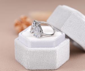 IGI Certified Lab Diamond Ring Toi Et Moi Ring Vintage Engagement Ring 14K Solid Yellow Gold Ring Marquise Pear Two Stone Ring - Product Image 6