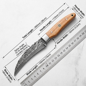Couteau de chef professionnel en acier inoxydable, lame de cuisine, manche ergonomique pour hacher, trancher, couper en dés la viande, les légumes, les fruits, ensemble - Product Image 2