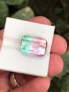 Turmalina bicolor natural, piedra preciosa de turmalina bicolor natural, origen Afganistán, cristal de sandía para la fabricación de joyas. - Product Image 2