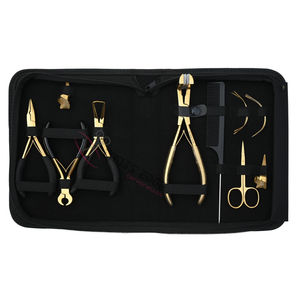 Kit de herramientas para extensiones de cabello: removedor de microperlas, alicates para crimpado, alicates para extensiones de cinta, cortador de queratina, peine de cola y separador de cabello. - Product Image 6