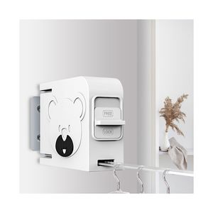 Appendiabiti pieghevole a parete da 160mm bianco retrattile salvaspazio - Product Image 4