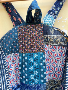 Mochila Escolar de Algodón Hecha a Mano para Niñas, Impermeable, Antirrobo, con Diseño a Rayas, Ligera, con Múltiples Bolsillos, Estilo Boho - Product Image 3