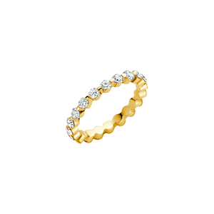 2.5mm Diamond Eternity Ring, Full Eternity Band, Lab Grown Diamond Wedding Band, Gold Stackable Ring, Minimalist <b>Bridal</b> Jewelry - Product Image 3