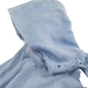 Heavyweight 300 Grams Acid Wash Embroidered Custom Logo Option Oversized Vintage Charcoal <b>Grey</b> 100% Cotton Pullover <b>Hoodie</b> - Product Image 5