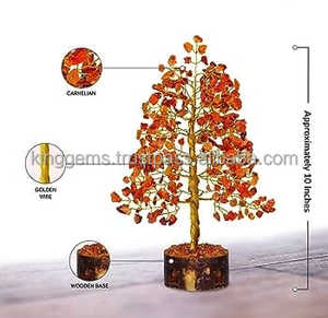 Venta al por mayor de piedras preciosas de cornalina roja natural de primera calidad, 300 chips, árbol hecho a mano, estilo M-SEAL Love, decoración Feng Shui para el hogar - Product Image 6