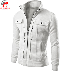 New Fashion Mens Cotton Stonewashed Embroidered Print Stand up Collar Zipper Button Loose Winter Soft Hoodies <b>Coat</b> Casual - Product Image 1