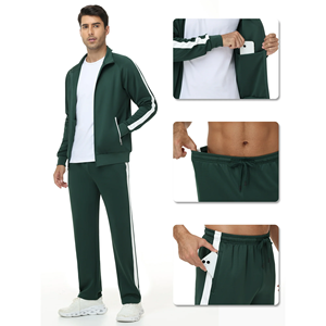 ชุดวอร์มลำลองสีแดงเลือดหมูสำหรับผู้ชาย ชุดเซ็ตออกแบบเองได้ สีพื้น ซิปยาวเต็มตัว ไซส์ใหญ่ ระบายอากาศได้ดี เป็นมิตรกับสิ่งแวดล้อม - Product Image 4