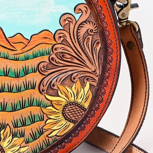 กระเป๋าโรงอาหารทำจากหนังคุณภาพระดับพรีเมียมสไตล์โบฮีเมียนสำหรับผู้หญิงกระเป๋าแมสเซนเจอร์สำหรับใส่เครื่องมือช่าง - Product Image 3