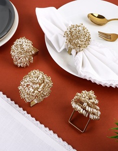 Anillos Decorativos para Servilletas, Hebillas para Servilletas para Decoración de Mesa, Bodas, Navidad, Fáciles de Limpiar, Duraderos y Versátiles de Madera - Product Image 1