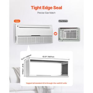 Funda Protectora para Aire Acondicionado de 42 Pulgadas, Compatible con la Mayoría de las Marcas, para Instalación a Través de la Pared - Product Image 3