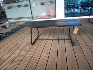 Mesa de Metal para Exteriores, Mesa de Comedor de Acero con Recubrimiento en Polvo para Patio - Product Image 2