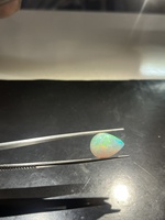 Opale d'Éthiopie naturelle non traitée de haute qualité, taille cabochon en forme de poire, 5,00 carats, pierre précieuse lâche, blanc, feu multicolore, IGI Sadiya