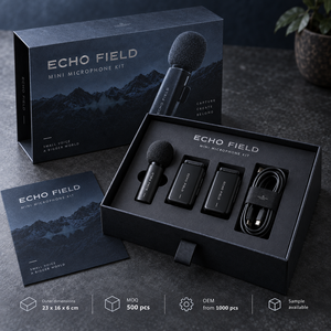 ชุดไมโครโฟน ECHO Mini แบบกำหนดเอง กล่องบรรจุภัณฑ์แบบลิ้นชักเลื่อน - Product Image 6